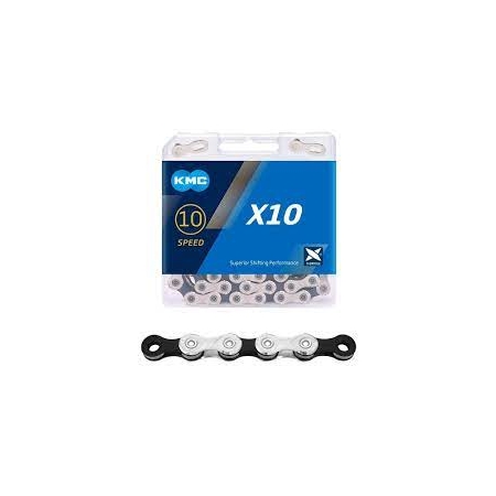 Cadena Kmc X10 Silver 10V Silver/Black 116 Links