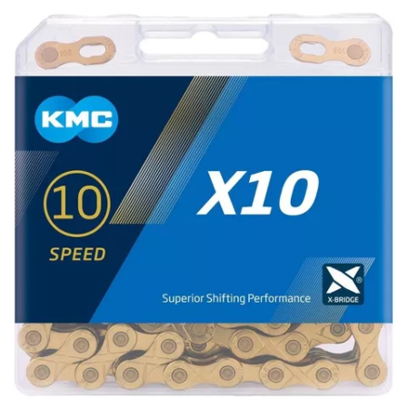 Cadena Kmc X10 10V Gold 116 Links
