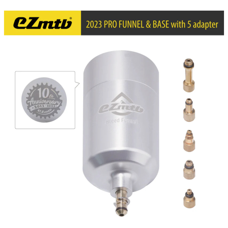 Embudo Aluminio Ezmtb C/Tapa Y 5 Adaptadores Metalicos