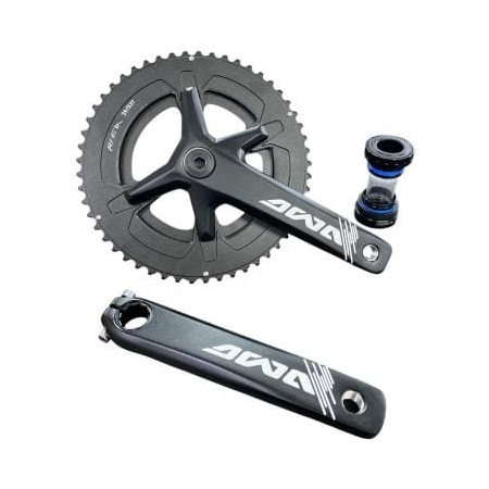 Plato Palanca Awa Rhea Full Alum Bcd110 Hollow 53X39 Con Caja Pedalera Hollowtech