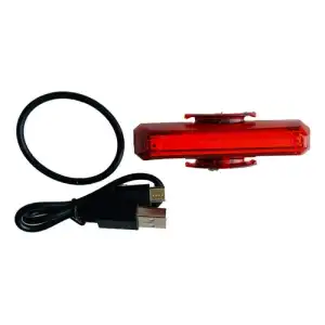 Luz Trasera Bicicleta Kawi Jy-6102t Usb 3 Func. 130 Lumens Color Rojo