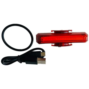 Luz Trasera Bicicleta Kawi Jy-6102t Usb 3 Func. 130 Lumens Color Rojo