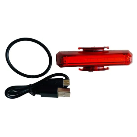 Luz Trasera Bicicleta Kawi Jy-6102t Usb 3 Func. 130 Lumens Color Rojo