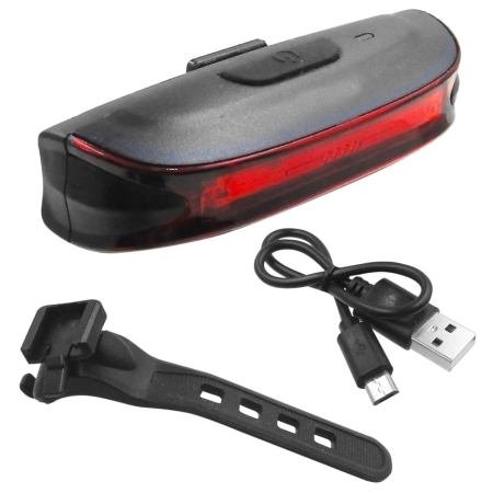 Luz Trasera Led Para Bicicleta Kawi Roja 20 Lum Recargable Color Rojo