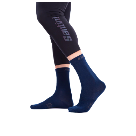 Medias altas de lana- Wool Blue - Santini